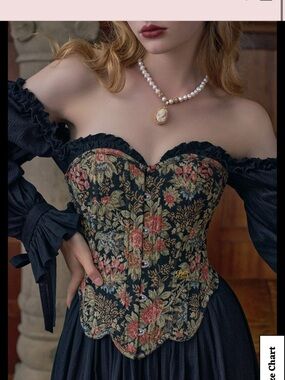 Lacemade flowers and mirror corset size medium